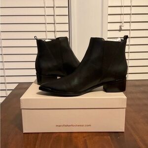 Marc Fisher Sleek Black Ankle Booties